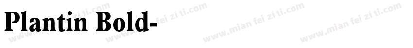 Plantin Bold字体转换